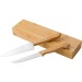 Ensemble de 2 couteaux en bambou Tony, couteau de cuisine publicitaire