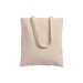 Shopper avec soufflet en coton 220 g/m2, anses longues, sac salon publicitaire
