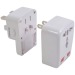 Adaptateur prise universelle avec entrée USB. Input 100-125V 6A ou 220-250V 6A. ATTENTION, prise électrique universelle et adaptateur universel de voyage publicitaire