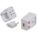 Adaptateur prise universelle avec entrée USB. Input 100-125V 6A ou 220-250V 6A. ATTENTION cadeau d’entreprise