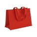 Tote-bag avec soufflet en coton 280g/m², détails en toile de jute, anses longues cadeau d’entreprise