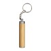 Torche LED en bambou avec porte-clés, 3 piles LR41 incluses, porte-clés lampe publicitaire