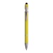 Stylo à bille en aluminium caoutchouté avec gomme pour écran tactile et clip en métal cadeau d’entreprise
