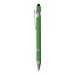 Stylo à bille en aluminium caoutchouté avec gomme pour écran tactile et clip en métal cadeau d’entreprise