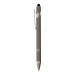 Stylo à bille en aluminium caoutchouté avec gomme pour écran tactile et clip en métal cadeau d’entreprise