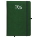 Agenda journalier 2026, couverture rigide en PU thermocollé avec piqûres sur les bords, agenda publicitaire