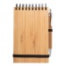 Ensemble bambou carnet et stylo, carnet recyclé publicitaire