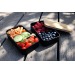 Bento 'Nagano', noir, avec couvercle en bambou, cadeau Baladeo et objet Baladeo publicitaire