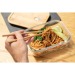 Bento en verre borosilicate 'Iwaki' avec couvercle en bambou, cadeau Baladeo et objet Baladeo publicitaire