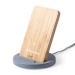 Support ciment et bambou avec charge sans fil 5w, Chargeur sans fil à induction publicitaire
