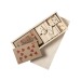 Coffret jeu de carte et domino, domino publicitaire