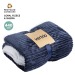 Couverture douce et chaude en polaire corail et sherpa 440g/m² cadeau d’entreprise
