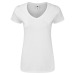 T-shirt femme blanc - Iconic V-Neck, Textile Fruit of the Loom publicitaire