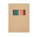 Set de crayons de couleur, carnet de notes - Paddy cadeau d’entreprise
