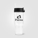 Gobelet Polar en verre recyclé à deux tons avec paille - 1L Sérigraphie cadeau d’entreprise