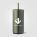 Gobelet Borealis en acier inoxydable recyclé avec paille - 475 ml Colour Jet, Mug isotherme publicitaire