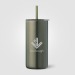Gobelet Borealis en acier inoxydable recyclé avec paille - 475 ml Colour Jet, Mug isotherme publicitaire