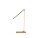 Lampe en bambou avec chargeur sans fils, Lampe multifonctions publicitaire