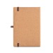 Carnet A5 en feuilles de bambou et de liège avec pages lignées - ORWELL, Carnet à couverture rigide publicitaire