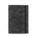 BALDWIN. Bloc-notes A5 avec couverture en feutrine recycléee 100% rPET et pages lignées cadeau d’entreprise