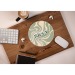 BLAIR ROUND. Tapis de souris rond avec base en caoutchouc, tapis de souris  publicitaire