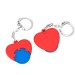 Porte-clés jeton 1€ coeur, jeton publicitaire