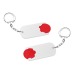 Porte-clés jeton 1€ Alpha cadeau d’entreprise