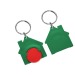 Porte-clés jeton 1€ Maison, jeton publicitaire
