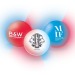 Boule clignotante, balle rebondissante publicitaire