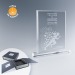 Trophée plaque biseautée sur socle cadeau d’entreprise