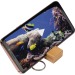 Porte-clés avec support mobile en bambou, Porte-téléphone portable et support, socle, base pour smartphone publicitaire
