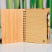 Carnet A5 avec couverture bambou, carnet recyclé publicitaire