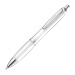 Stylo transparent avec clip en métal argenté cadeau d’entreprise