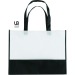 Sac shopping bicolore 38x29cm intissé, sac salon publicitaire