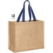 Sac shopping jute avec anses de couleur paros, Sac en toile de jute publicitaire