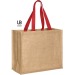 Sac shopping jute avec anses de couleur paros, Sac en toile de jute publicitaire
