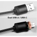 Câble dual 65W 5-en -1 Import, câble de chargement publicitaire