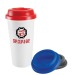 Tasse à café à emporter en plastique à double paroi 455ml/16oz **, Mug et tasse en plastique publicitaire