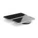 Double chargeur 5W finition bambou, Chargeur sans fil à induction publicitaire