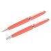 Parure de stylos pastel, Parure avec stylo roller publicitaire