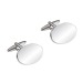 Boutons de manchette ovales 14.5x19mm cadeau d’entreprise