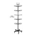 Présentoir noir H188cm 5x15 crochets cadeau d’entreprise