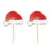 Pics à cocktail bonnet de Noël x10, bonnets de père-noël publicitaire