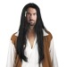Perruque hippie noire, perruque publicitaire