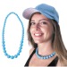 Collier perles néon bleu, collier publicitaire