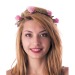 Couronne de fleurs roses, couronne publicitaire