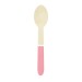 PETITES CUILLERES EN BOIS FLEURS ET OR X 8 cadeau d’entreprise