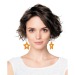 Boucles d'oreilles néon star x2 jaune cadeau d’entreprise