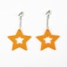 Boucles d'oreilles néon star x2 jaune, boucle d'oreille publicitaire