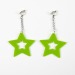 Boucles d'oreilles néon star x2 jaune, boucle d'oreille publicitaire